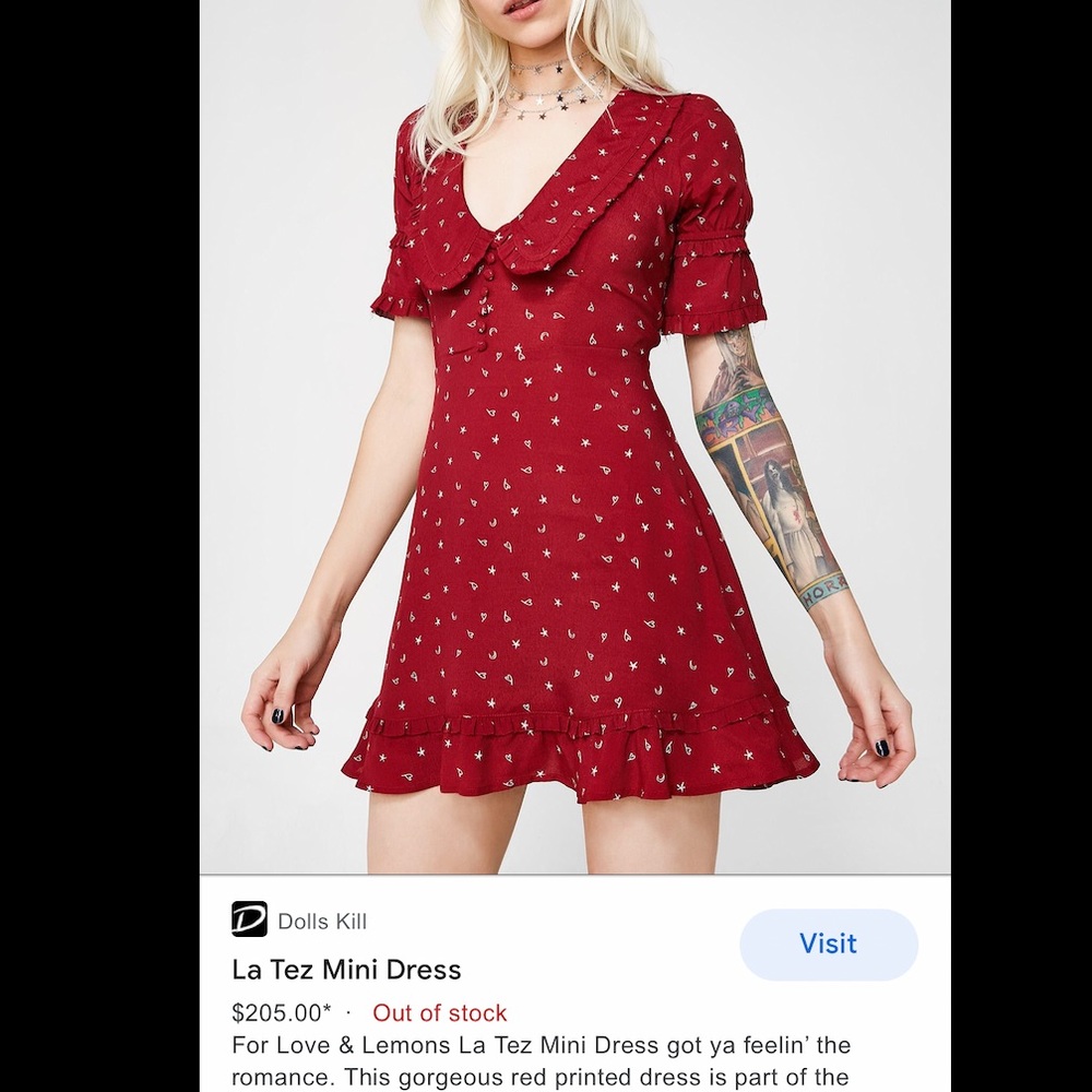 For love & lemons Red Mini Dress